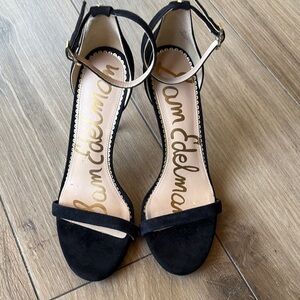 Sam Edelman Black Stiletto Heels with Ankle Strap